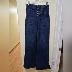 Dark Indigo Wide Leg O2 Jeans